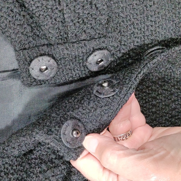 10W02 FINAL PRICE Lafayette 148 black virgin wool shawl collar blazer 10 - Picture 7 of 11